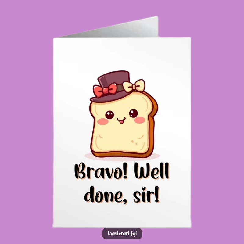 Free Printable Congrats Card: Top Hat Toast Cheers Success - DIY