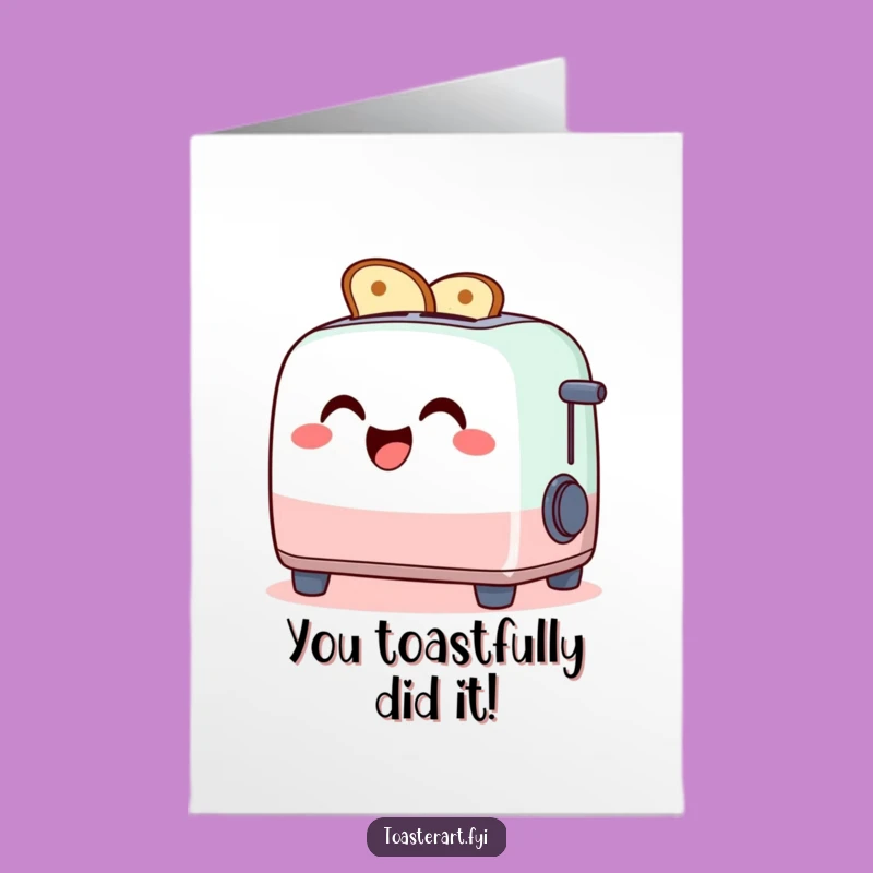 Free Printable Toaster Toast Art Card: Hilarious Congrats Card Design