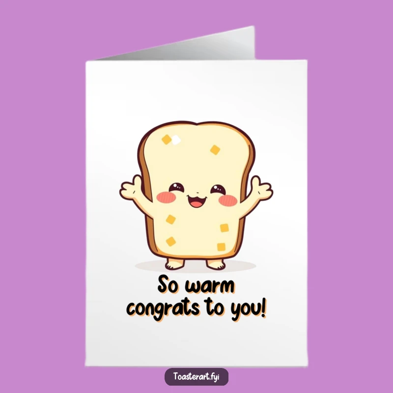 Free Printable Congratulations Card: Toast Hug - Warm DIY Downloadable Gift