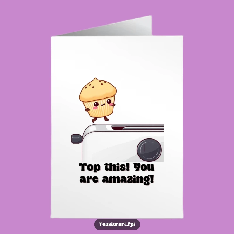 Free Printable Kawaii Muffin Congrats Card - Cute Downloadable Art for Sweet Wins