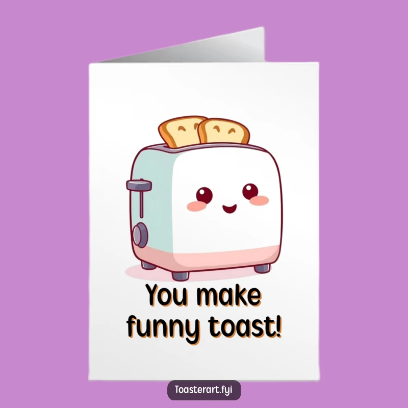Free Printable Congrats Card: Funny Shapes Toast Toaster - Downloadable Gift