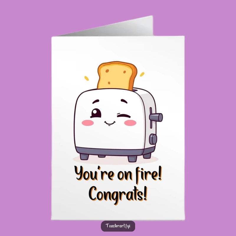 Free Printable Winky Toaster Congrats Card - Cheeky Downloadable Art for Celebrations