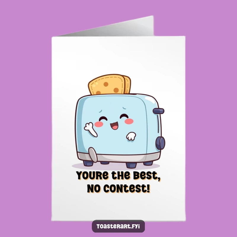 Free Printable Congrats Card: Crumb Escaping Toaster, Downloadable for Funny Wins