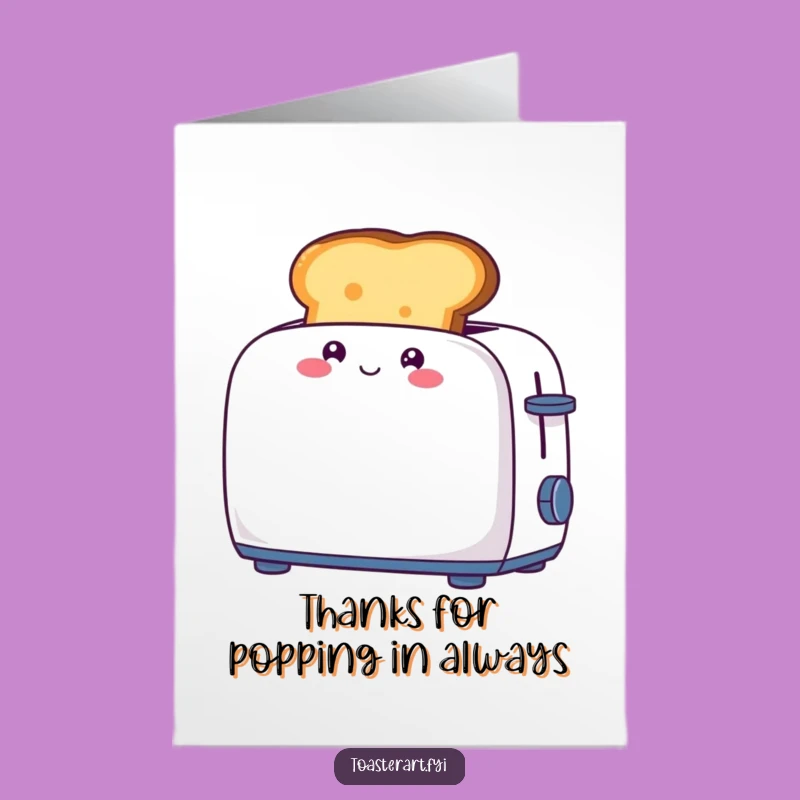 Free Printable Thank You Card: Toast Pops Up - Grateful & Funny Appreciation