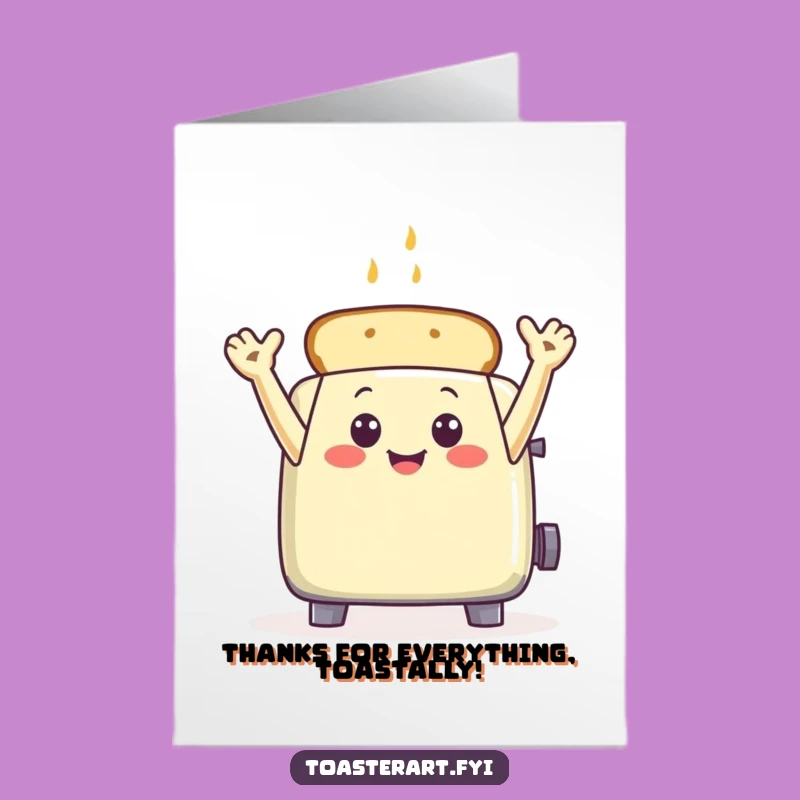 Free Printable Toaster Thank You Card - Warm Downloadable Art to Express Gratitude
