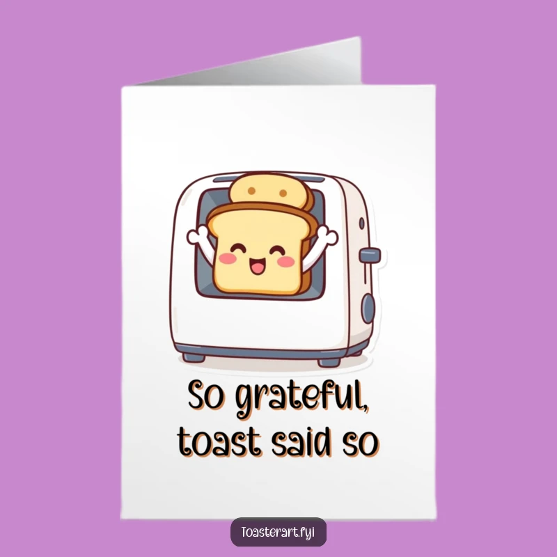 Free Printable Toast Card: Express Gratitude with Waving Toast Art