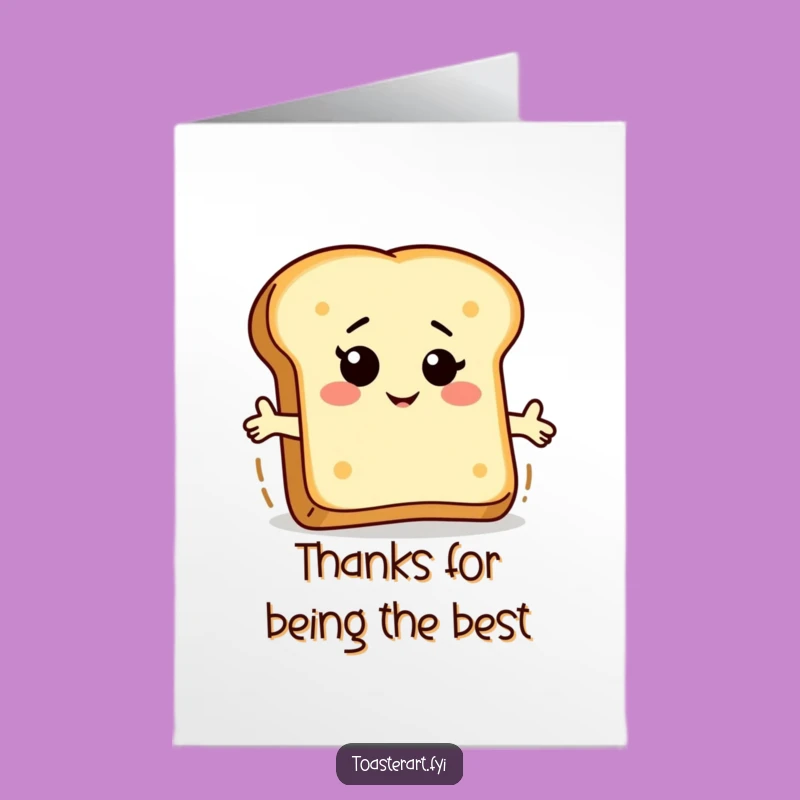 Free Printable Thank You Card: Bread Slice Gratitude Ride - Funny Downloadable Gift