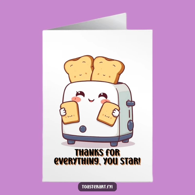 Free Printable Thank You Card: Toaster's Juggling Act - Show Gratitude