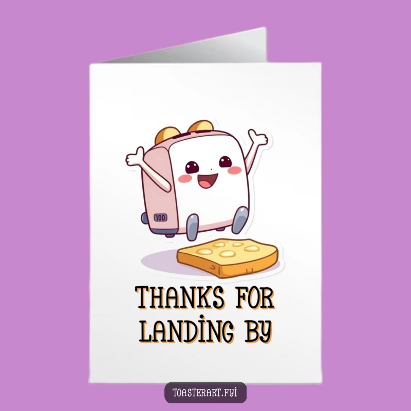 Free Printable Thank You Card: Happy Toaster Leaps - Expressing Gratitude!