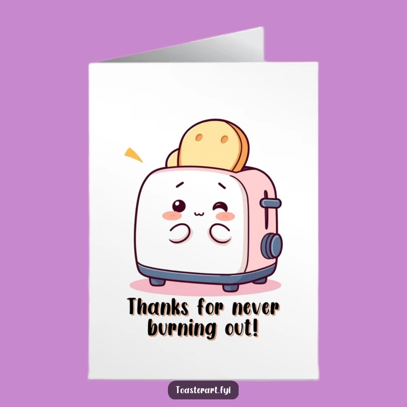Free Printable Thank You Card: Toaster Playful, Fun Downloadable Gratitude Gift