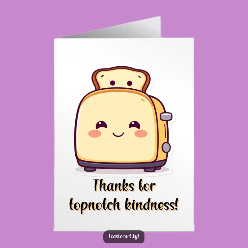 Free Printable Thank You Card: Toaster Toast Hat Funny Gratitude Downloadable Gift