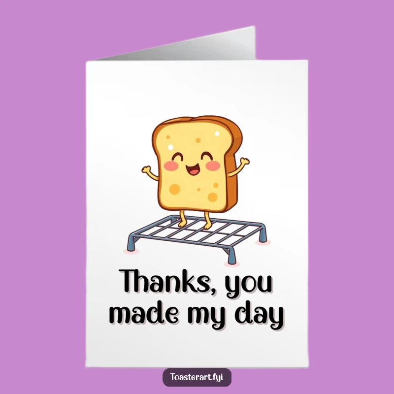 Free Printable Thank You Card: Toast Jigs on Rack, Downloadable for Toasty Thanks