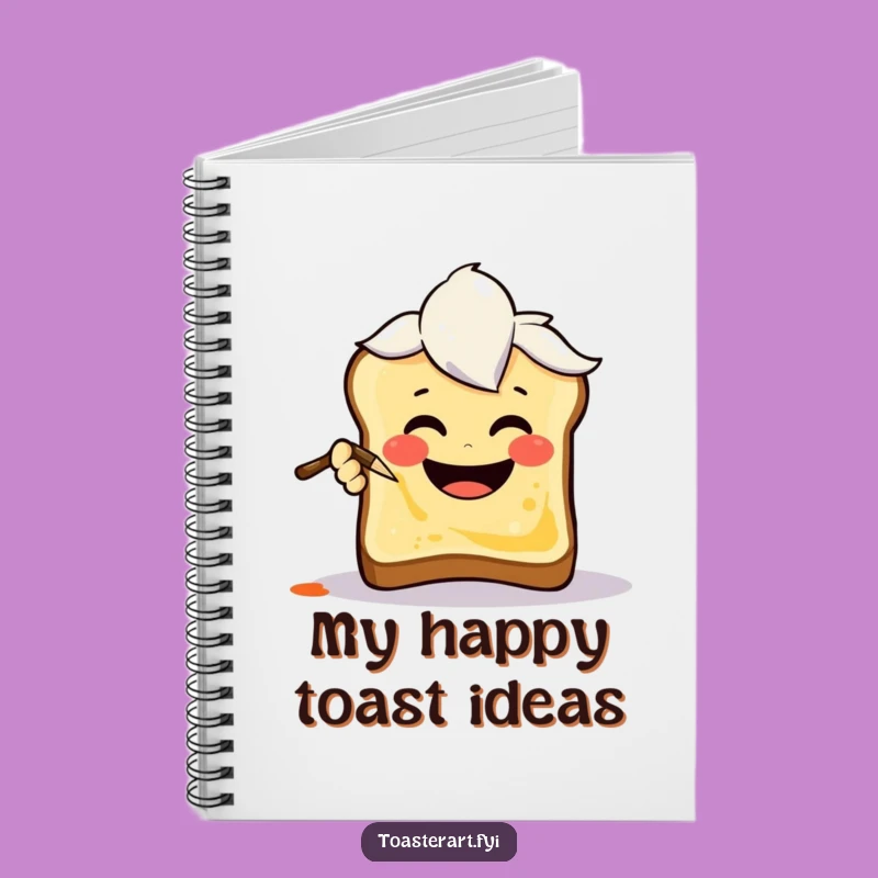 Funny Art Brush Toast Notebook: Creative Journal, Unique Gift!