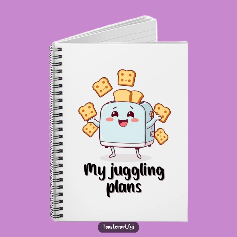 Funny Juggling Toaster Notebook - Journal Character Pages for Humorous Ideas