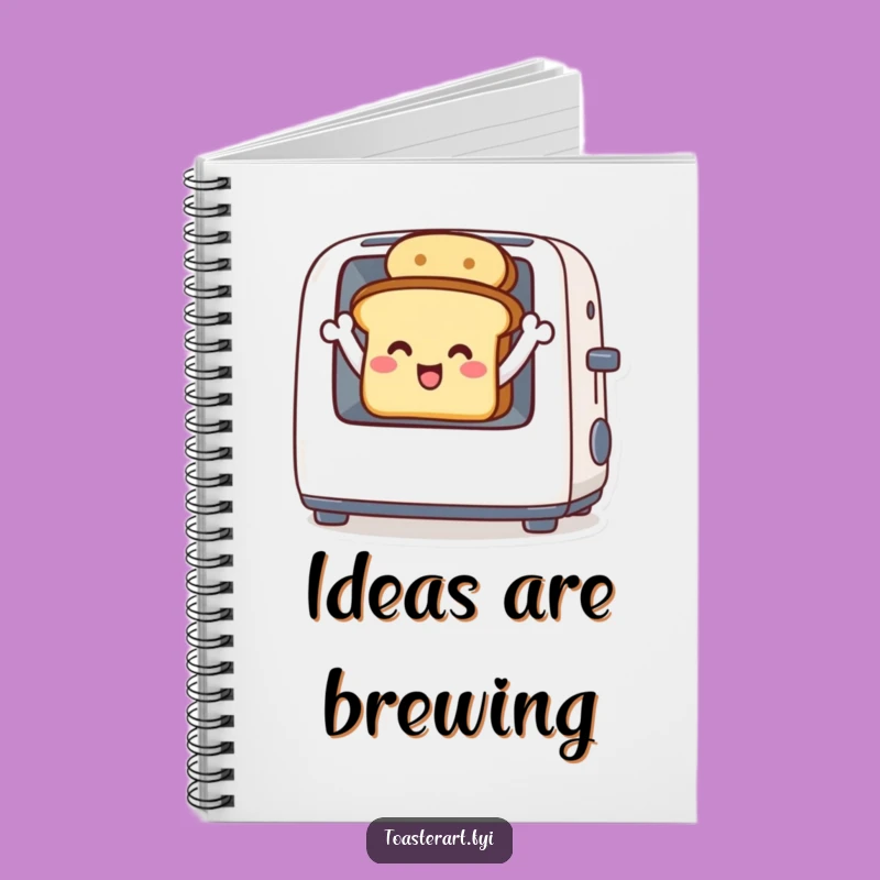 Funny Toast Wave Notebook - Cheerful Pages for Your Thoughts