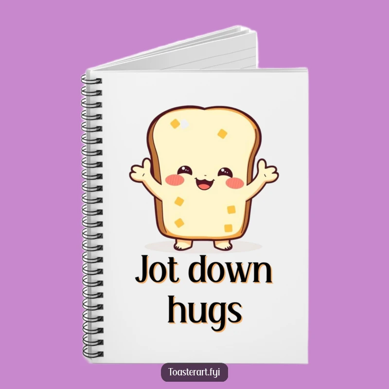 Funny Toast Hug Notebook: Embrace Ideas, Thoughtful Funny Gift