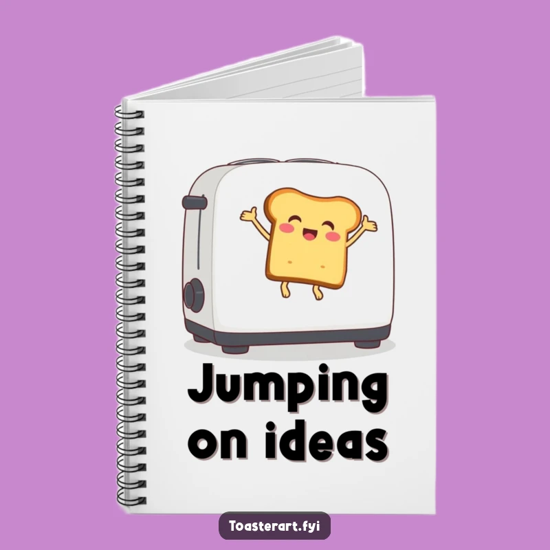 Funny Bouncing Bread Notebook: Record Your Thoughts with Playful Breakfast Charm