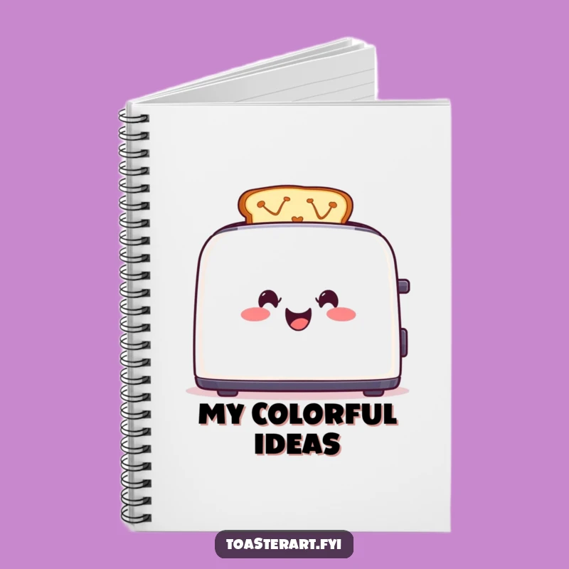 Funny Toaster Art Notebook: Jot Down Ideas with Colorful Cartoon Creativity