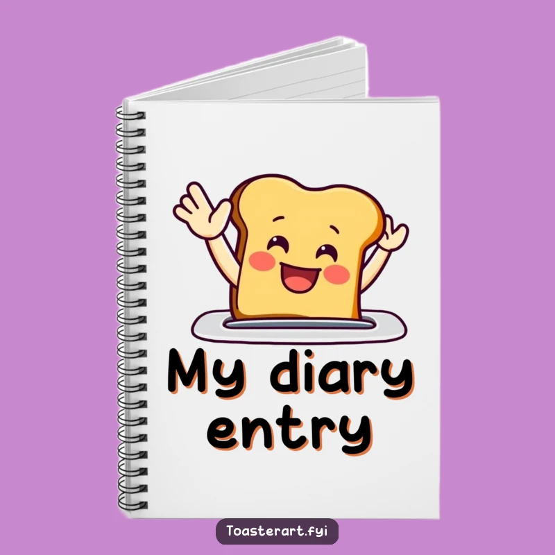Funny Waving Toast Notebook: Hello Journal Funny Gift