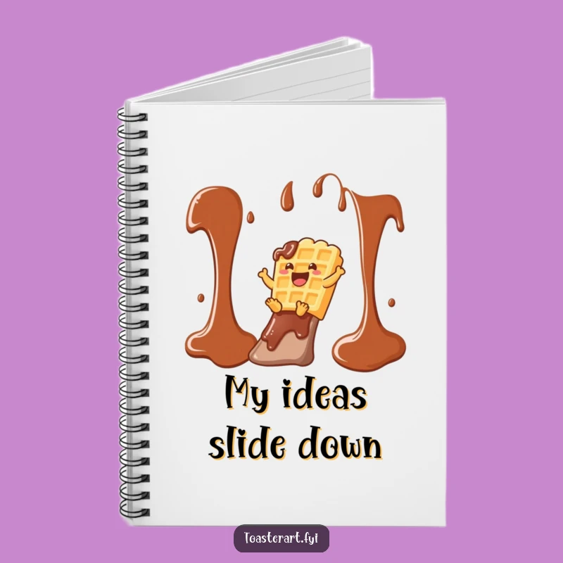 Funny Waffle Syrup Slide Notebook: Jot Down Ideas with a Smile