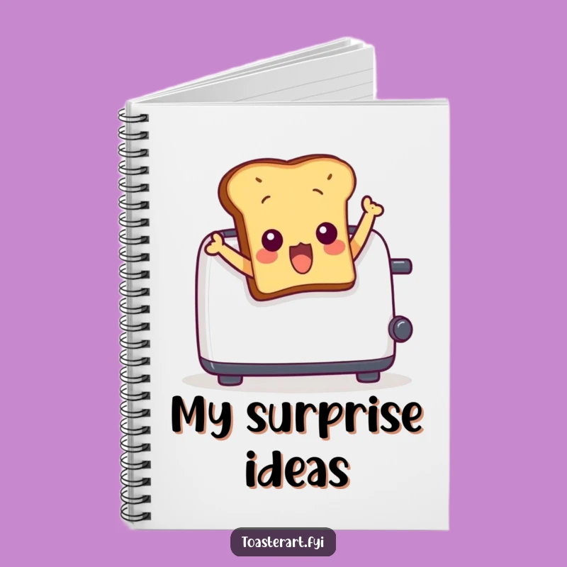 Funny Surprised Toast Notebook - Journal Character Pages for Humorous Ideas