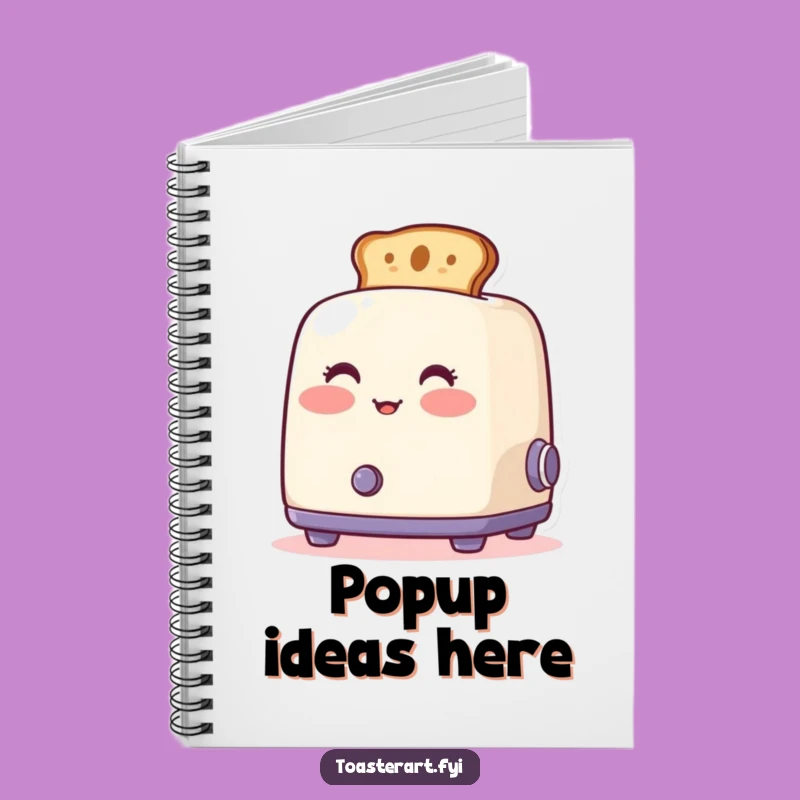 Funny Blushing Toaster Notebook - Artistic Jotting & Sketching Gift