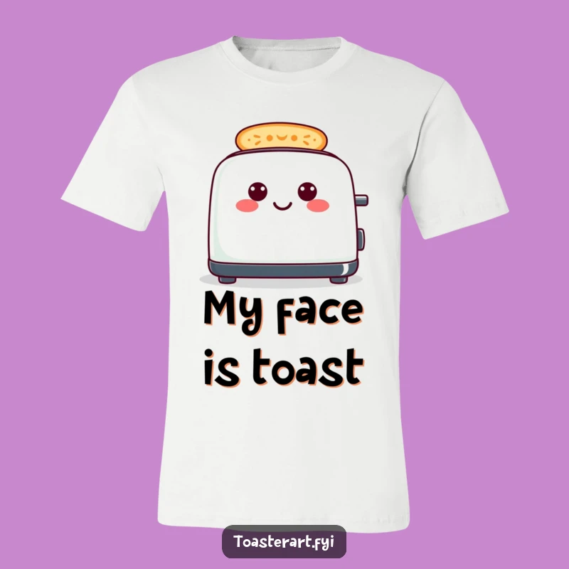Funny Cheerful Toaster T-Shirt - Smiley Toast Pattern Fun Gift
