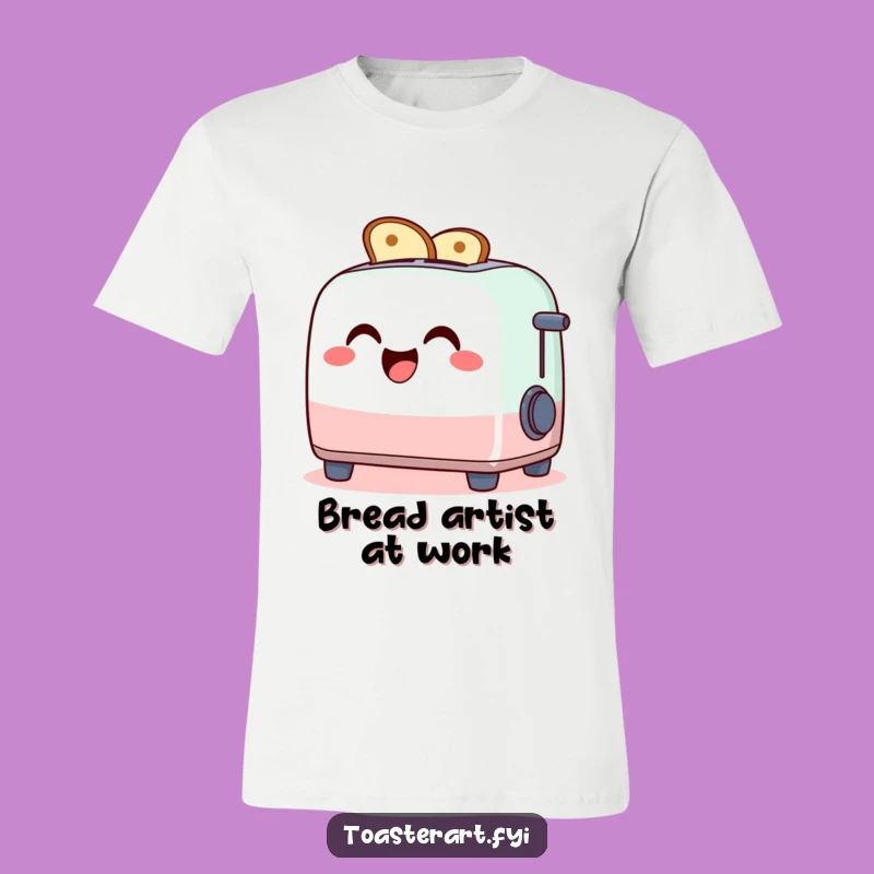 Funny Toaster Art T-Shirt - Giggling Character Shirt for Humor Lovers