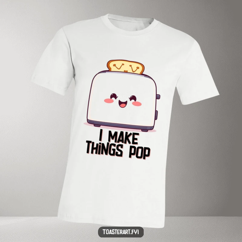 Funny Toaster T-Shirt: A cheerful toaster artistically creates vibrant, colorful designs on pieces of toast.