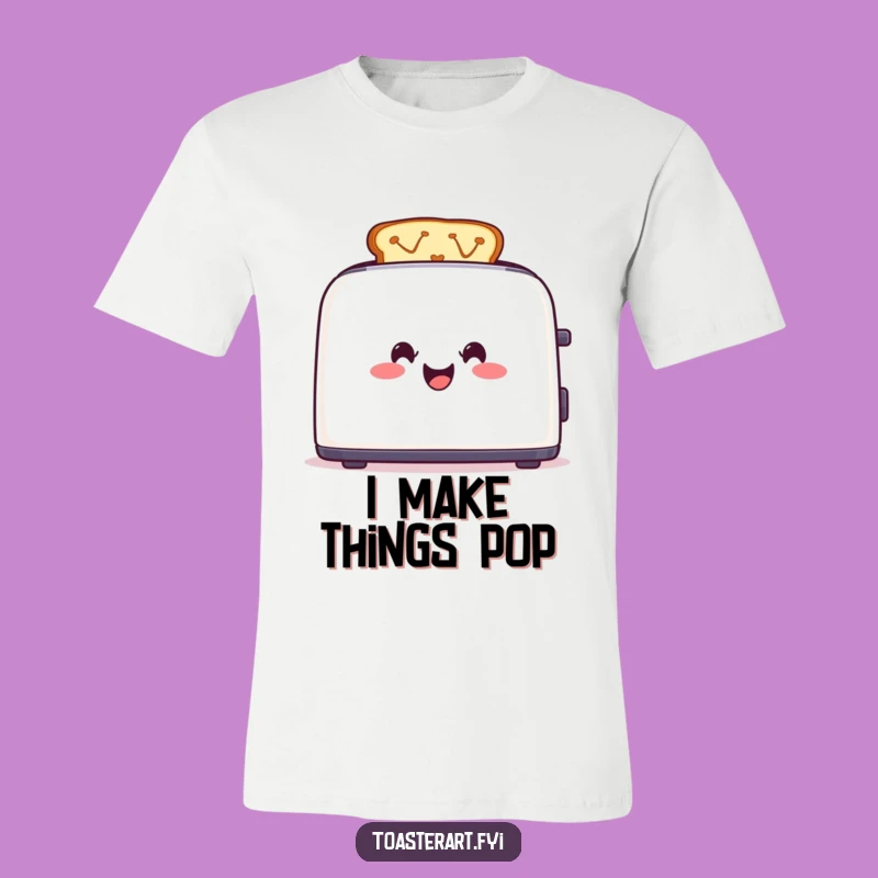 Funny Toaster Art T-Shirt: Wearable Color and Cartoon Creativity for Breakfast Lovers