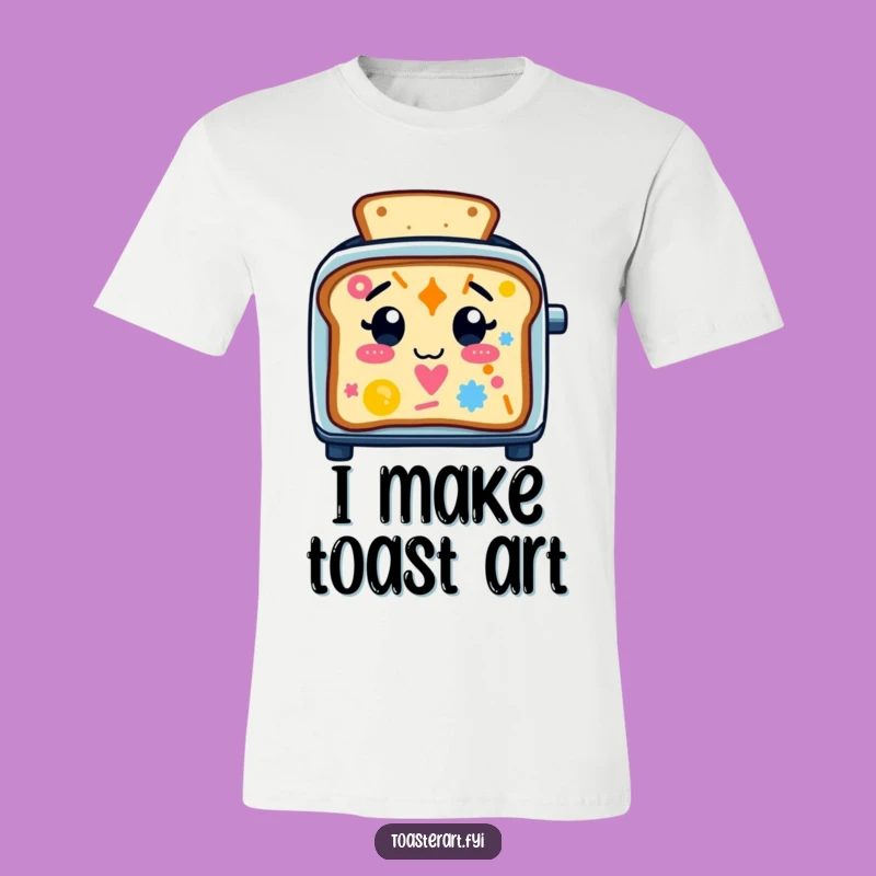 Funny Toaster Toast Pattern T-Shirt: Playful Character Design, Awesome Gift for Foodies!
