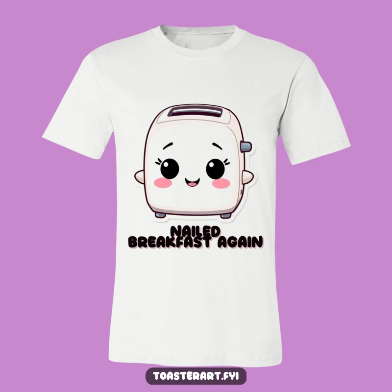 Funny Proud Toaster T-Shirt: Beaming Character, Victory Funny Gift