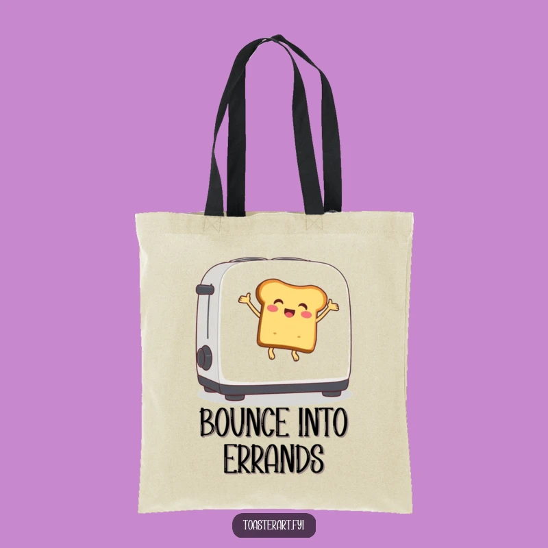 Funny Bouncing Bread Tote Bag: Practical and Humorous Bag for Daily Errands