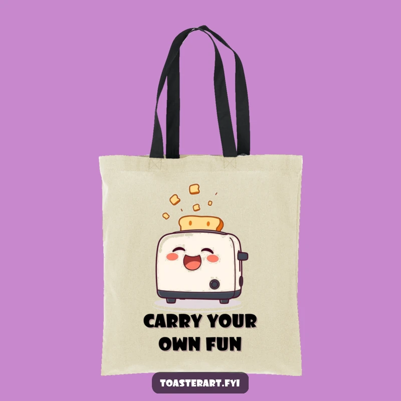 Funny Toast Laugh Tote Bag: Carry Your Humor and Breakfast Bits