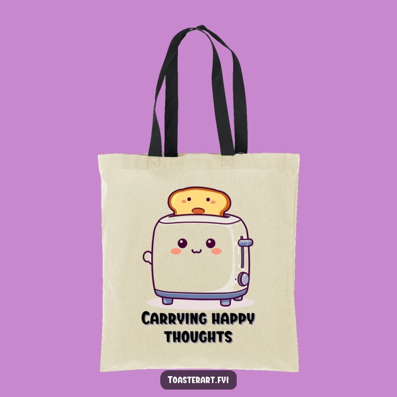 Funny Toaster Smiley Toast Tote Bag - Carry Your Essentials with Breakfast Charm