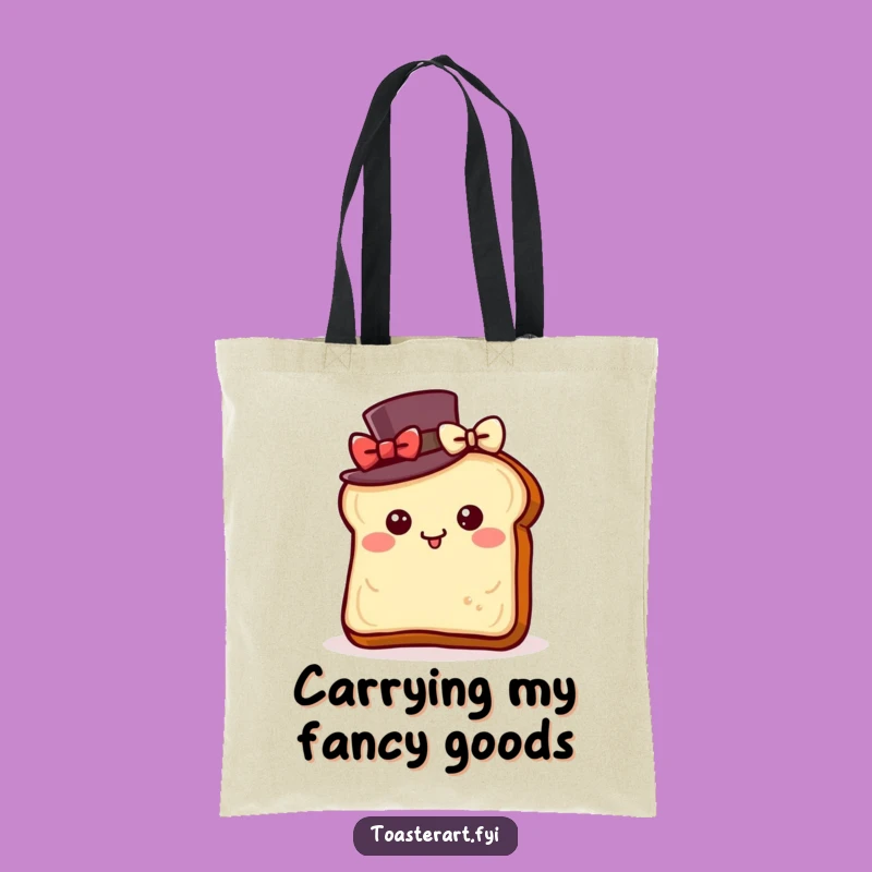 Funny Dapper Toast Tote Bag: Carry Your Class Funny Gift