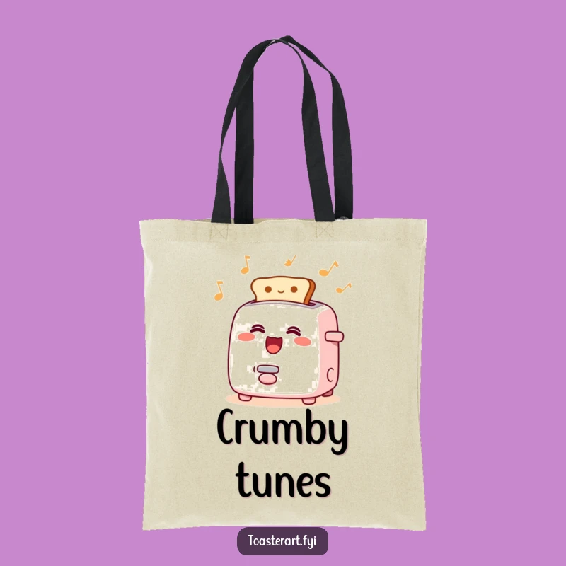 Funny Toaster Song Tote Bag - Rhythmic Toast Pop Reusable Bag, Great Funny Gift