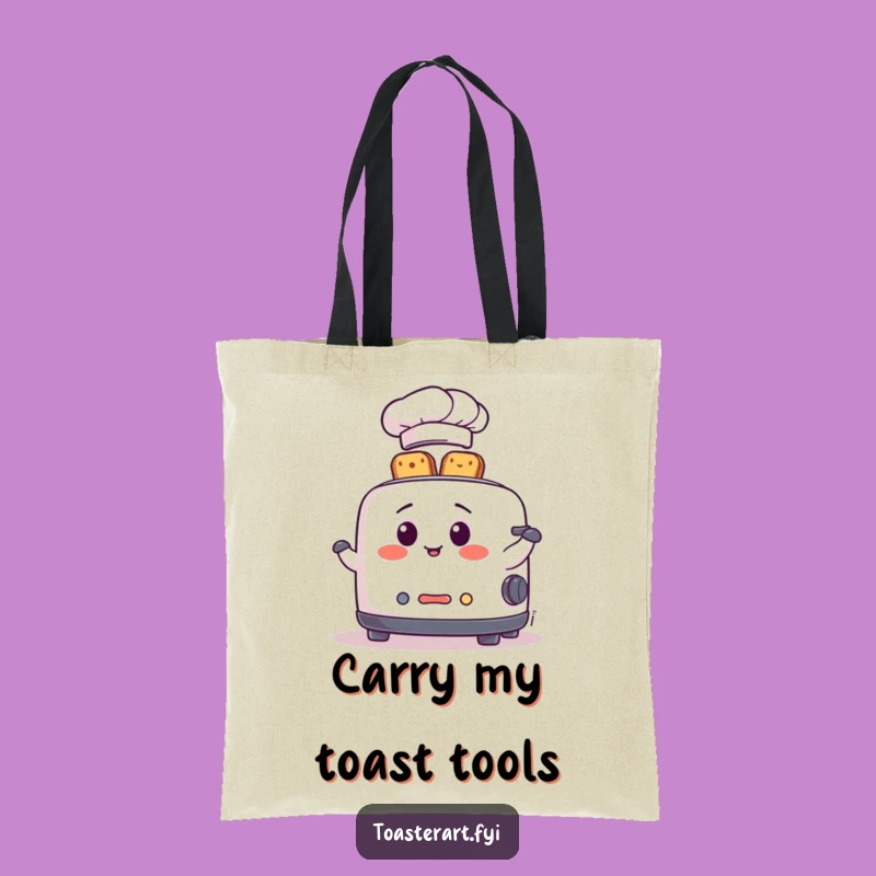 Funny Chef Toaster Tote Bag: Juggling Style, Chic Humorous Gift