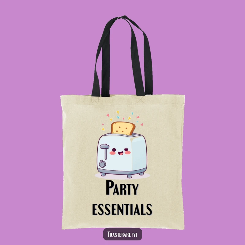 Funny Confetti Toaster Tote Bag: Festive and Practical Bag for Daily Errands