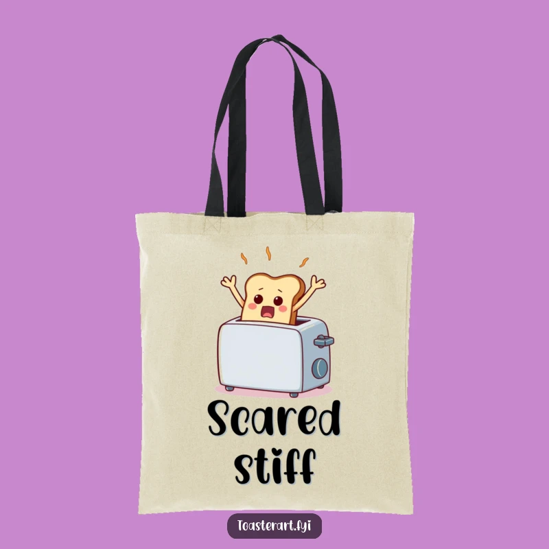 Funny Frozen Toast Tote Bag - Scared Bread Reusable Bag, Practical Funny Gift