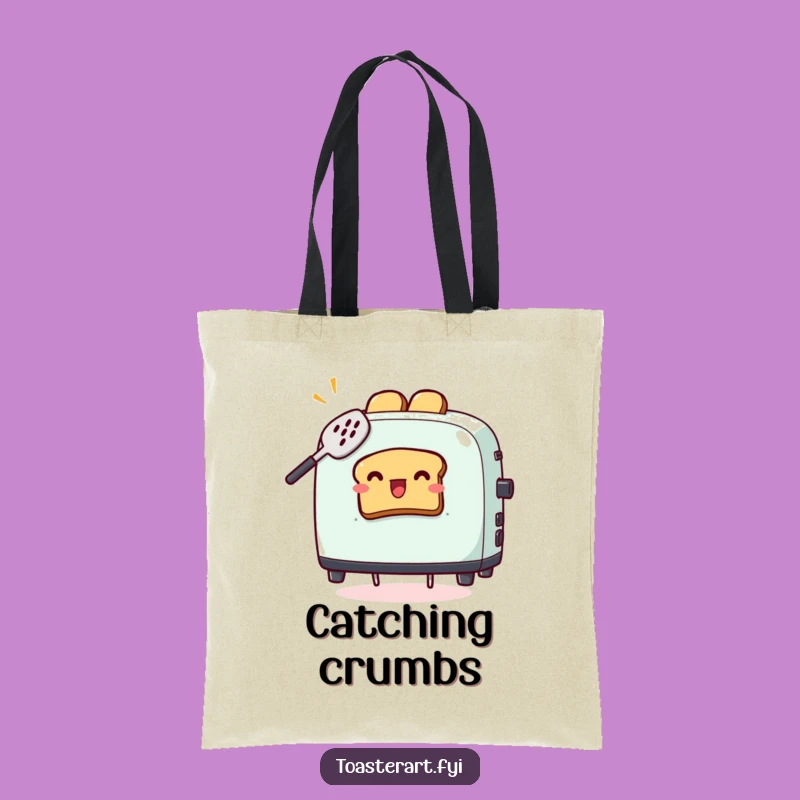 Funny Spatula Toaster Tote Bag - Toast Catching Fun Reusable Bag, Practical Funny Gift