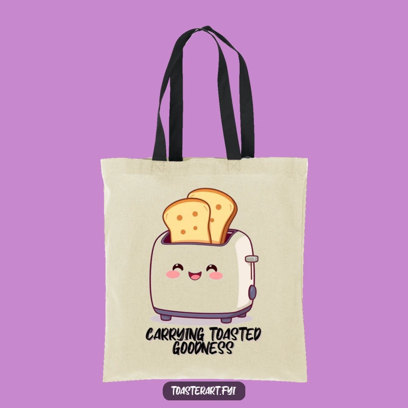 Funny Toaster Pop-Up Tote Bag - Carry Your Breakfast Cheer!
