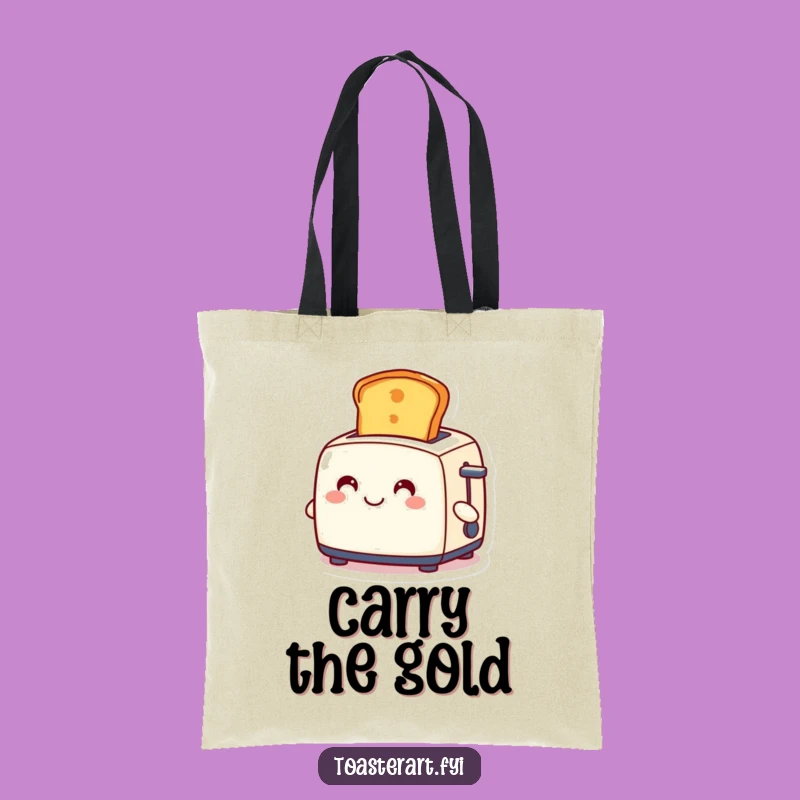 Funny Toaster Slice Tote: Carry Your Golden Breakfast Essentials