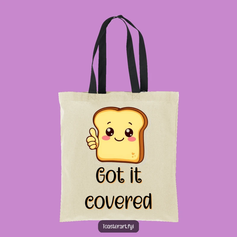 Funny Thumbs Up Toast Tote Bag: Practical and Positive Accessory for Errands
