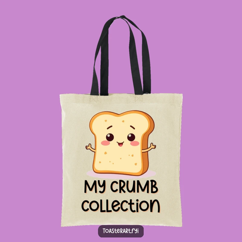 Funny Bread Crumb Shape Tote Bag: Cute Character Carrier, Practical Gift!